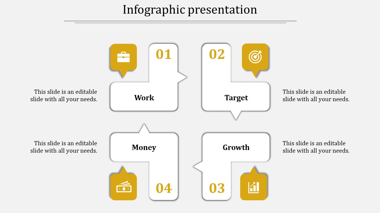Creative Block Infographic PowerPoint Template Slide